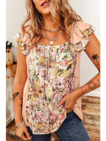 All Floral Patchwork Blouse