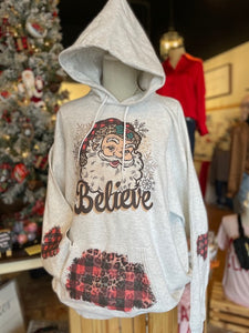 Believe Santa Leopard Hoodie