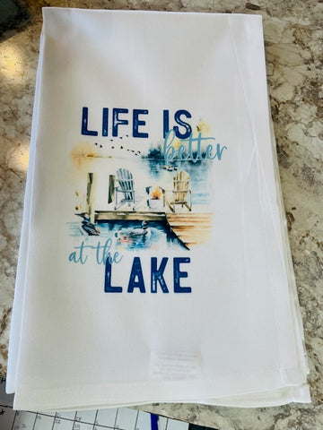 Lake Life Tea Towel