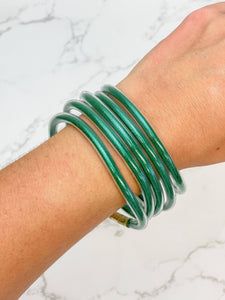 Shimmer Tube Bracelets Green