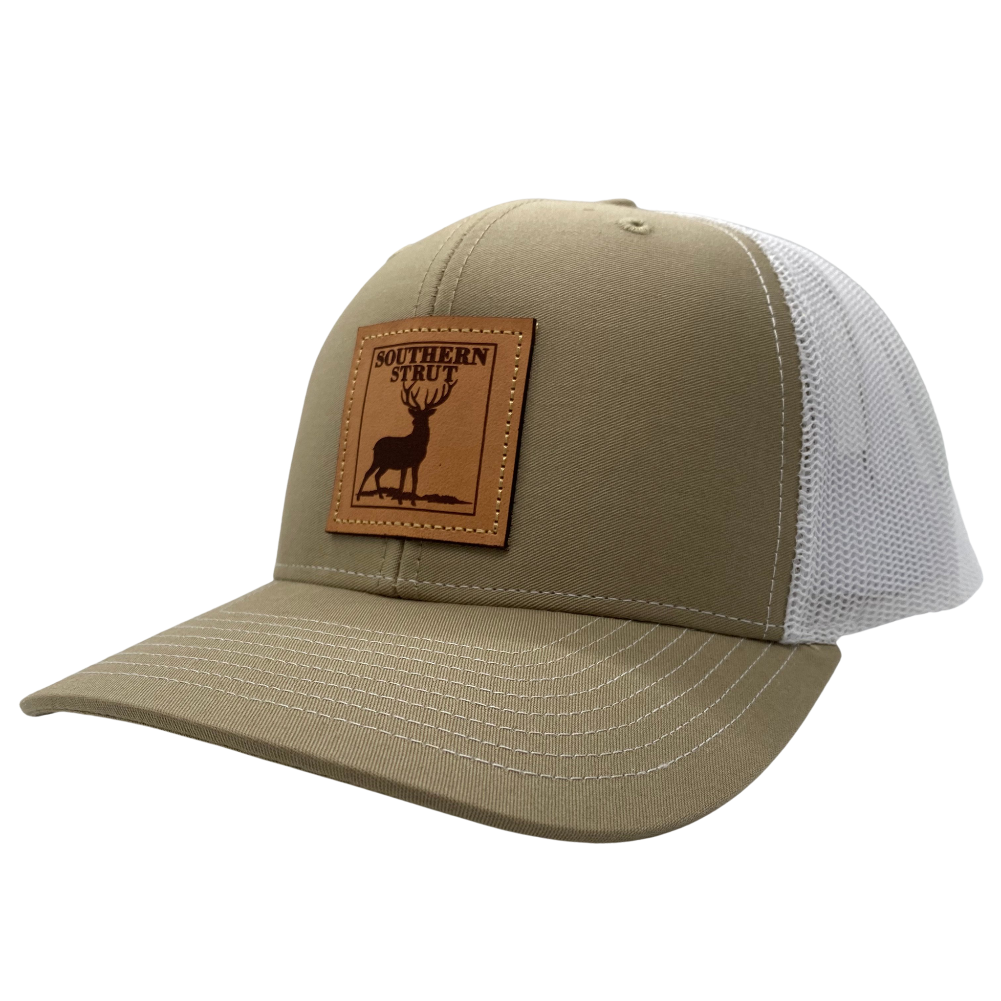 Men's Deer Square Patch Trucker Hat