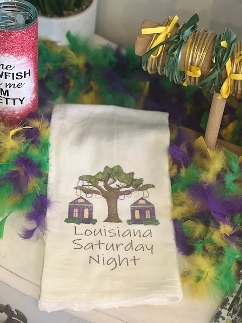Louisiana Saturday Night Tea Towel