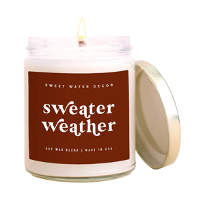 Sweater Weather Soy Candle - Clear Jar - 9 oz