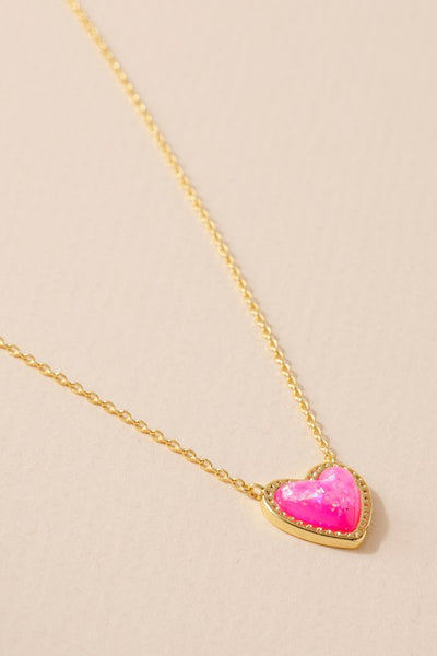 Full of Love Glitter Heart Necklace