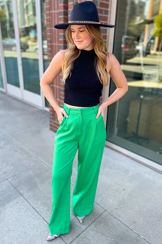 Feelin' Festive Trousers in Green
